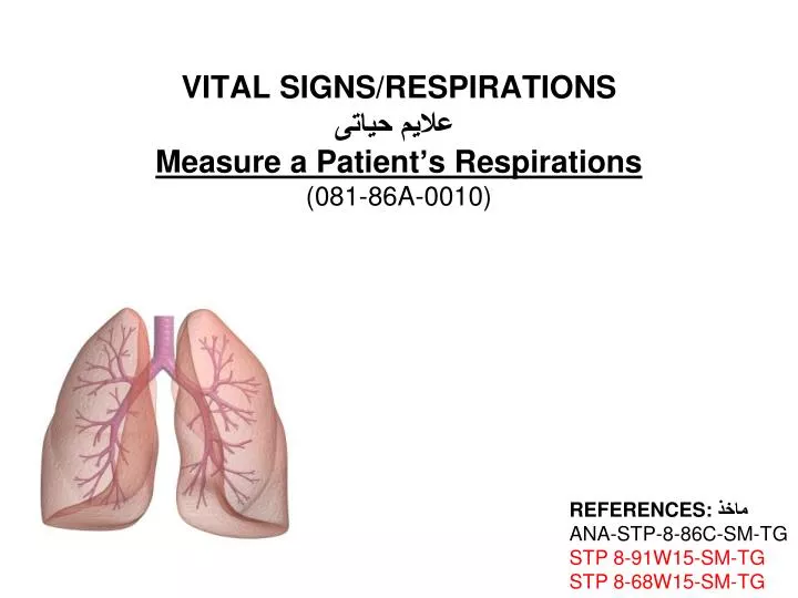 vital signs respirations measure a patient s respirations 081 86a 0010