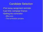Candidate Selection