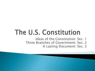 The U.S. Constitution