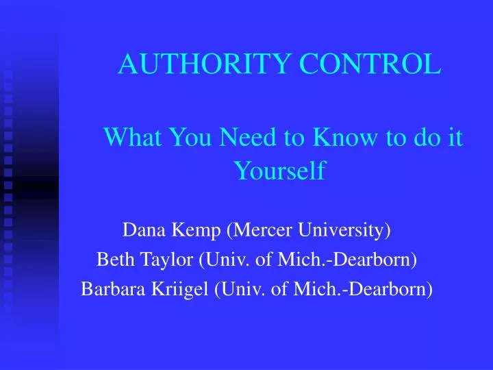 authority control what you need to know to do it yourself