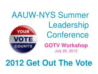 AAUW-NYS Summer Leadership Conference