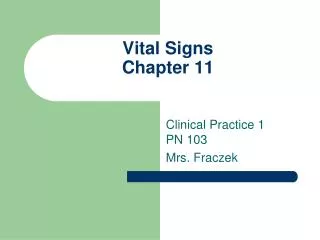 Vital Signs Chapter 11