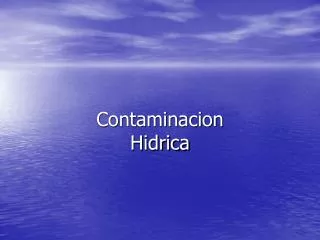 contaminacion hidrica
