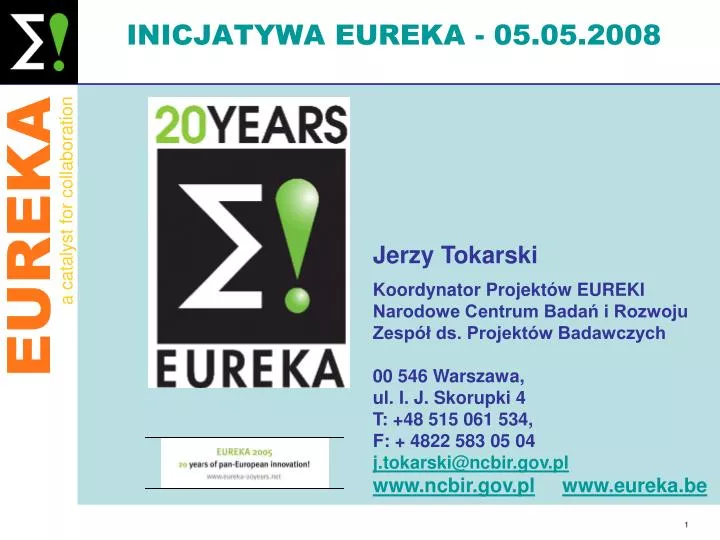 inicjatywa eureka 05 05 2008