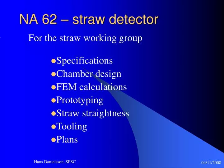 na 62 straw detector