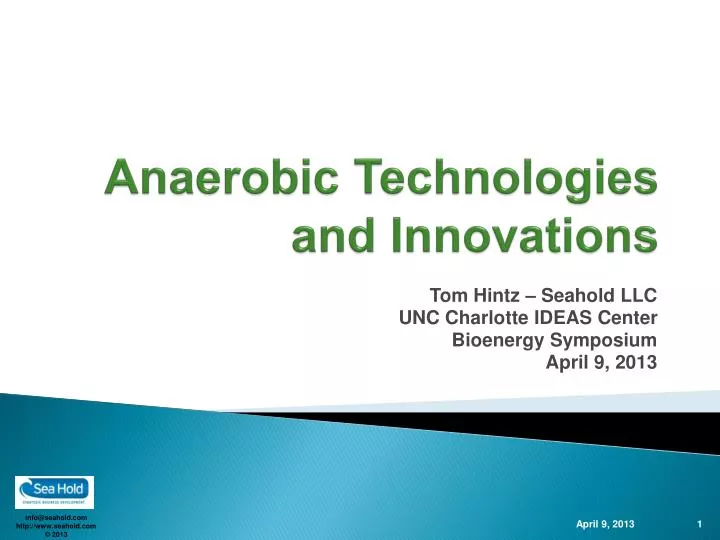 anaerobic technologies and innovations
