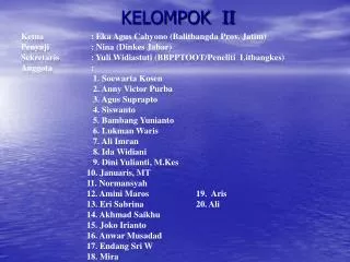 kelompok ii