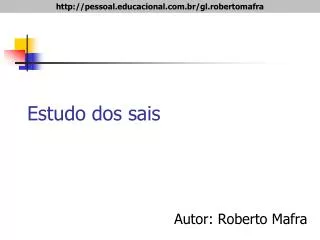 estudo dos sais