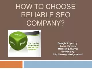 Tips on selecting a reliable SEO Company
