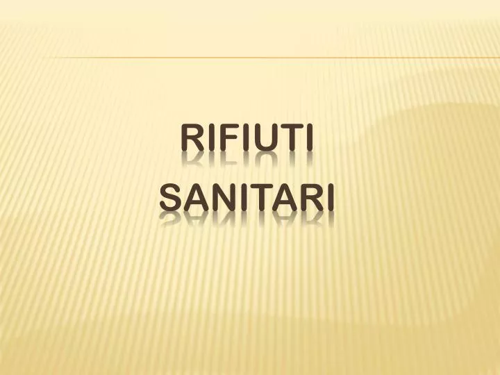 rifiuti sanitari