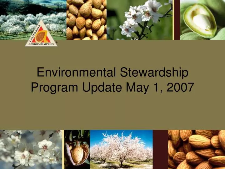 environmental stewardship program update may 1 2007