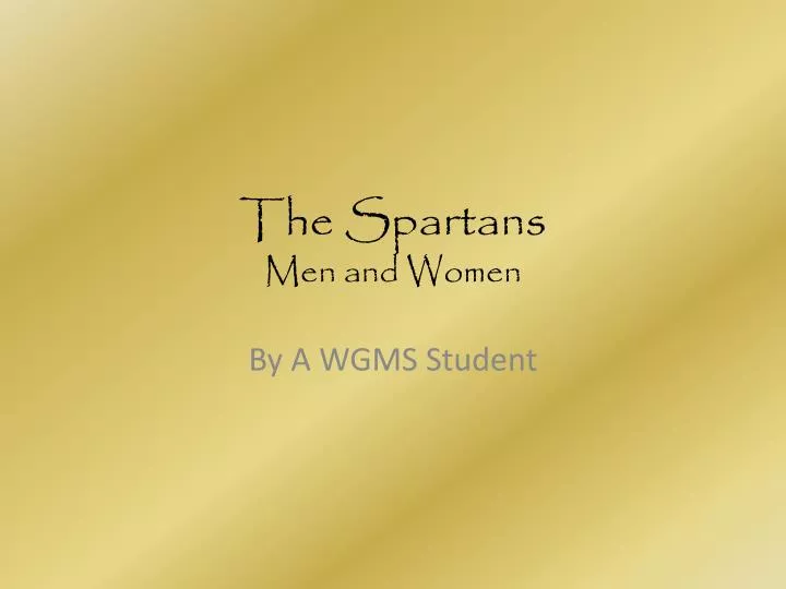 the spartans men and women