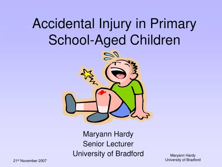 accidental injury in primary school aged children