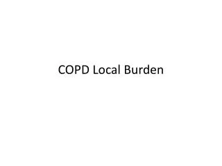 COPD Local Burden