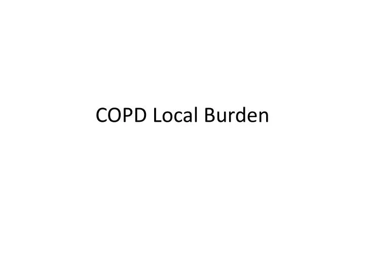 copd local burden