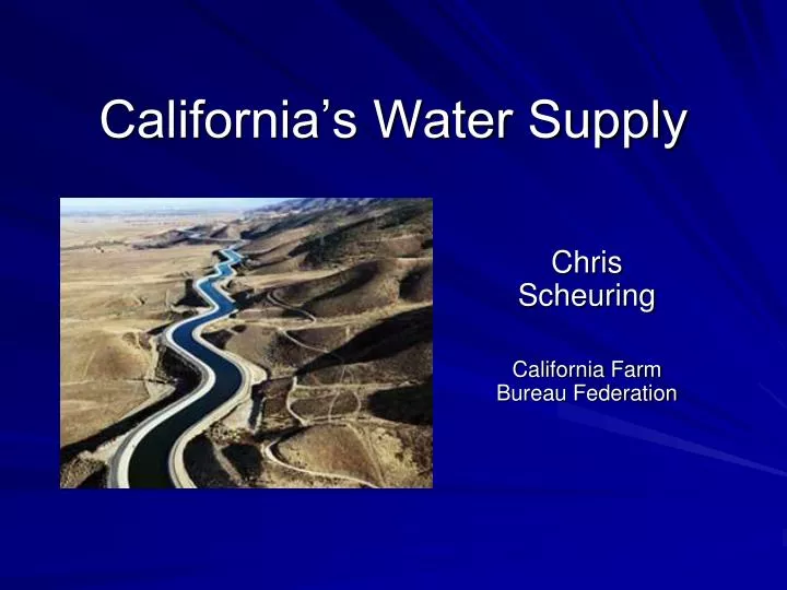 california s water supply