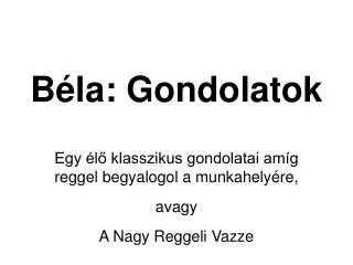 b la gondolatok