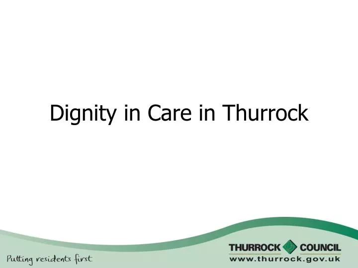 dignity in care in thurrock