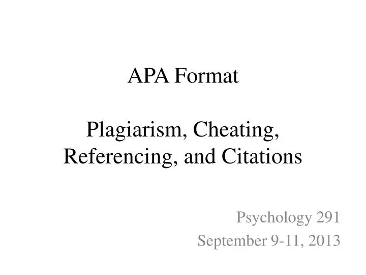 apa format plagiarism cheating referencing and citations