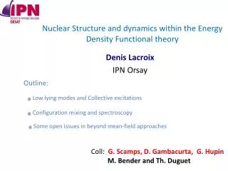 Nuclear Structure and dynamics within the Energy Density Functional theory