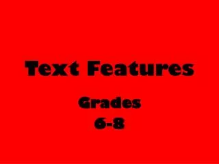 Text Features