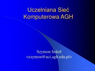 uczelniana sie komputerowa agh