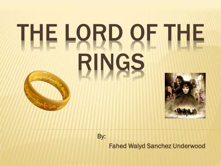 The Fellowship of the Ring - ppt download