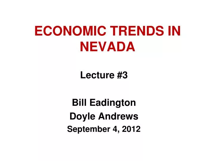 economic trends in nevada