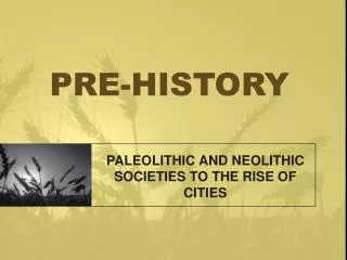pre history