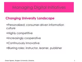 Managing Digital Initiatives
