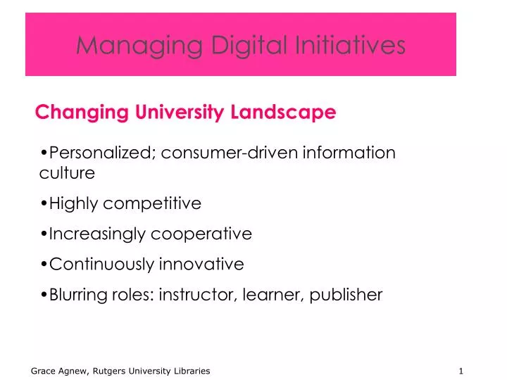 managing digital initiatives
