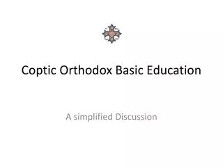 Coptic Orthodox Basic Education