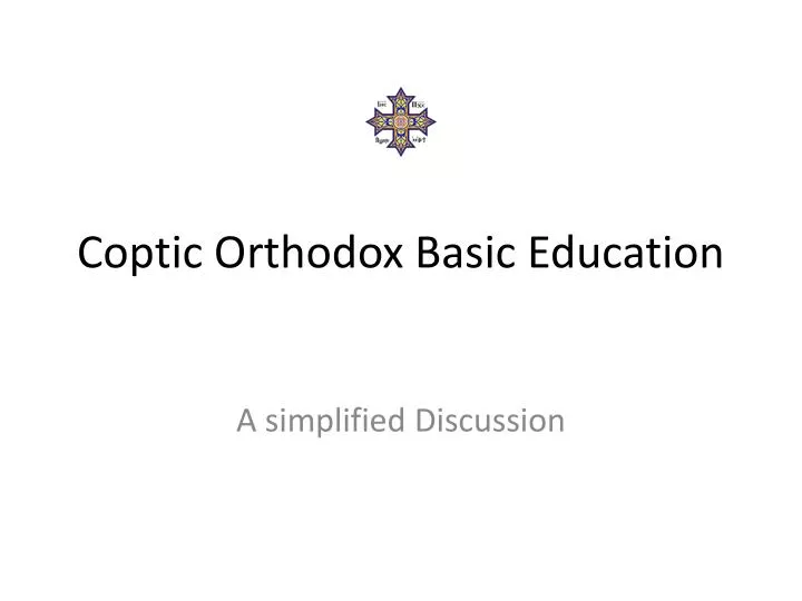 coptic orthodox basic education