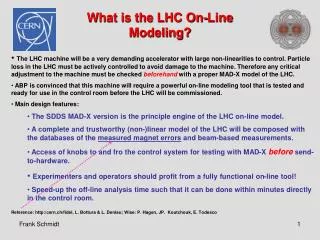 What is the LHC On-Line Modeling?