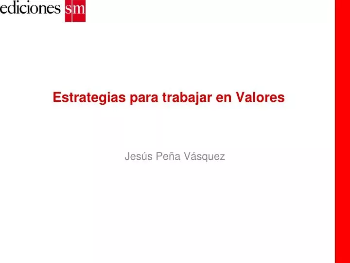 estrategias para trabajar en valores