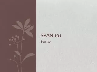 span 101