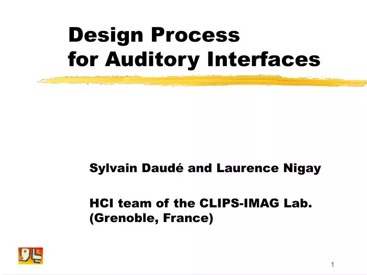 design process for auditory interfaces