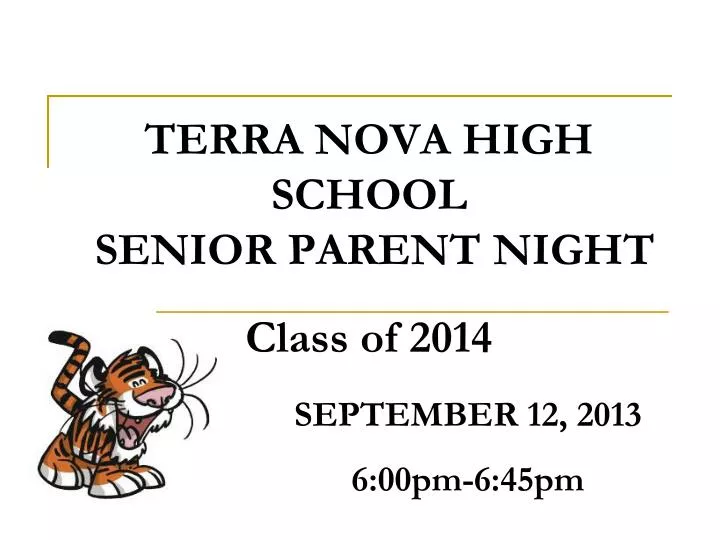 terra nova high school senior parent night class of 2014