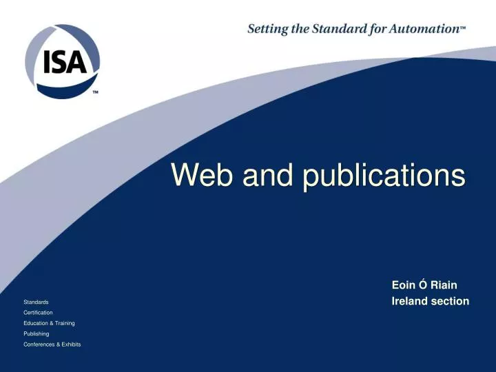 web and publications