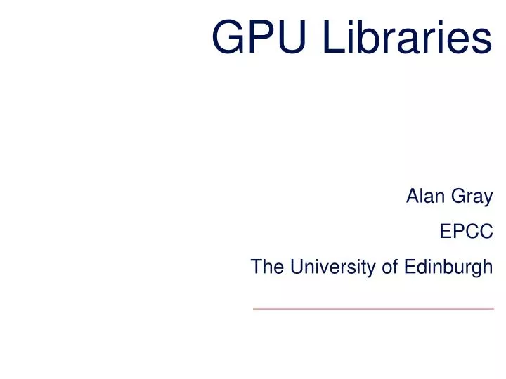 gpu libraries