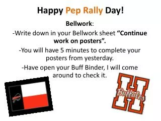Happy Pep Rally Day!