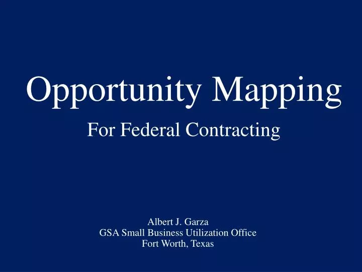opportunity mapping for federal contracting
