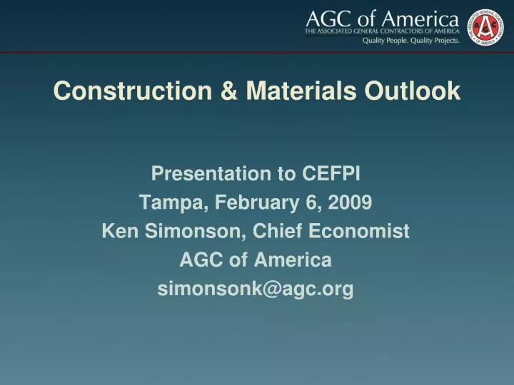 construction materials outlook