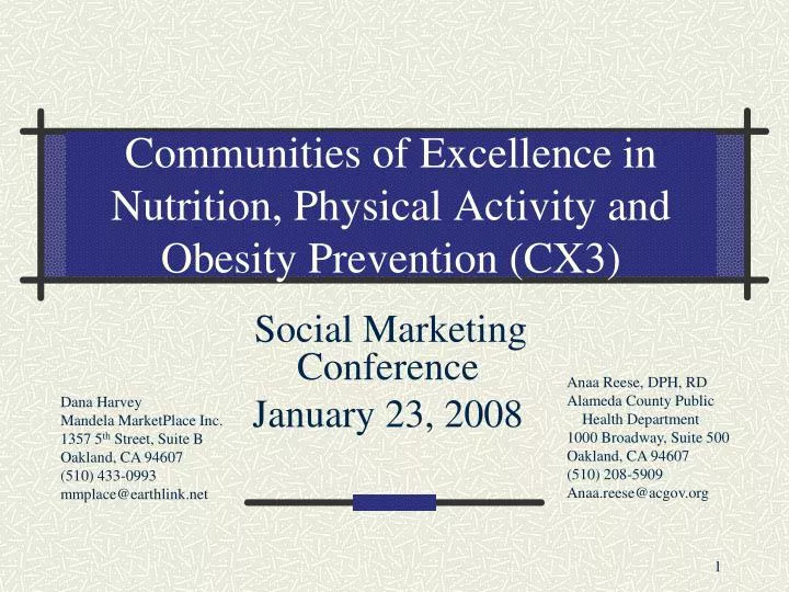 communities of excellence in nutrition physical activity and obesity prevention cx3