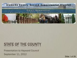 State of the county