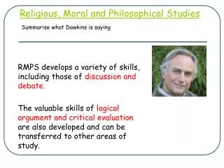 Religious, Moral and Philosophical Studies