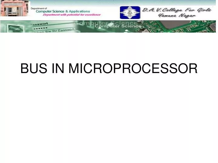 bus in microprocessor
