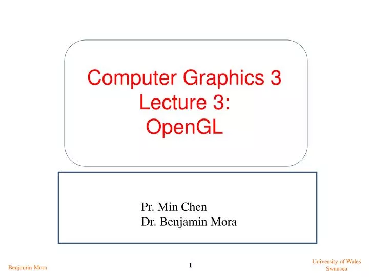 computer graphics 3 lecture 3 opengl