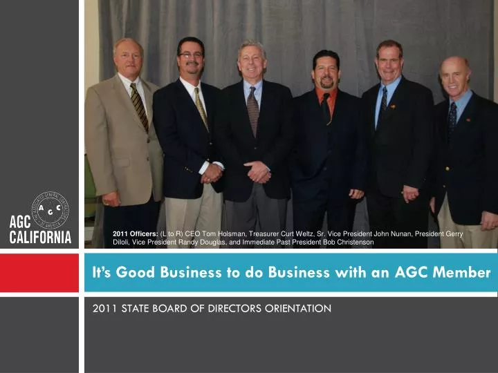 it s good business to do business with an agc member
