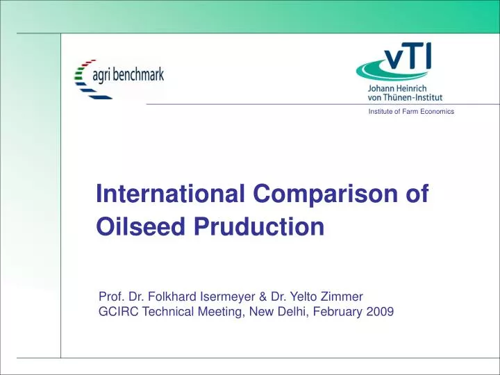 international comparison of oilseed pruduction